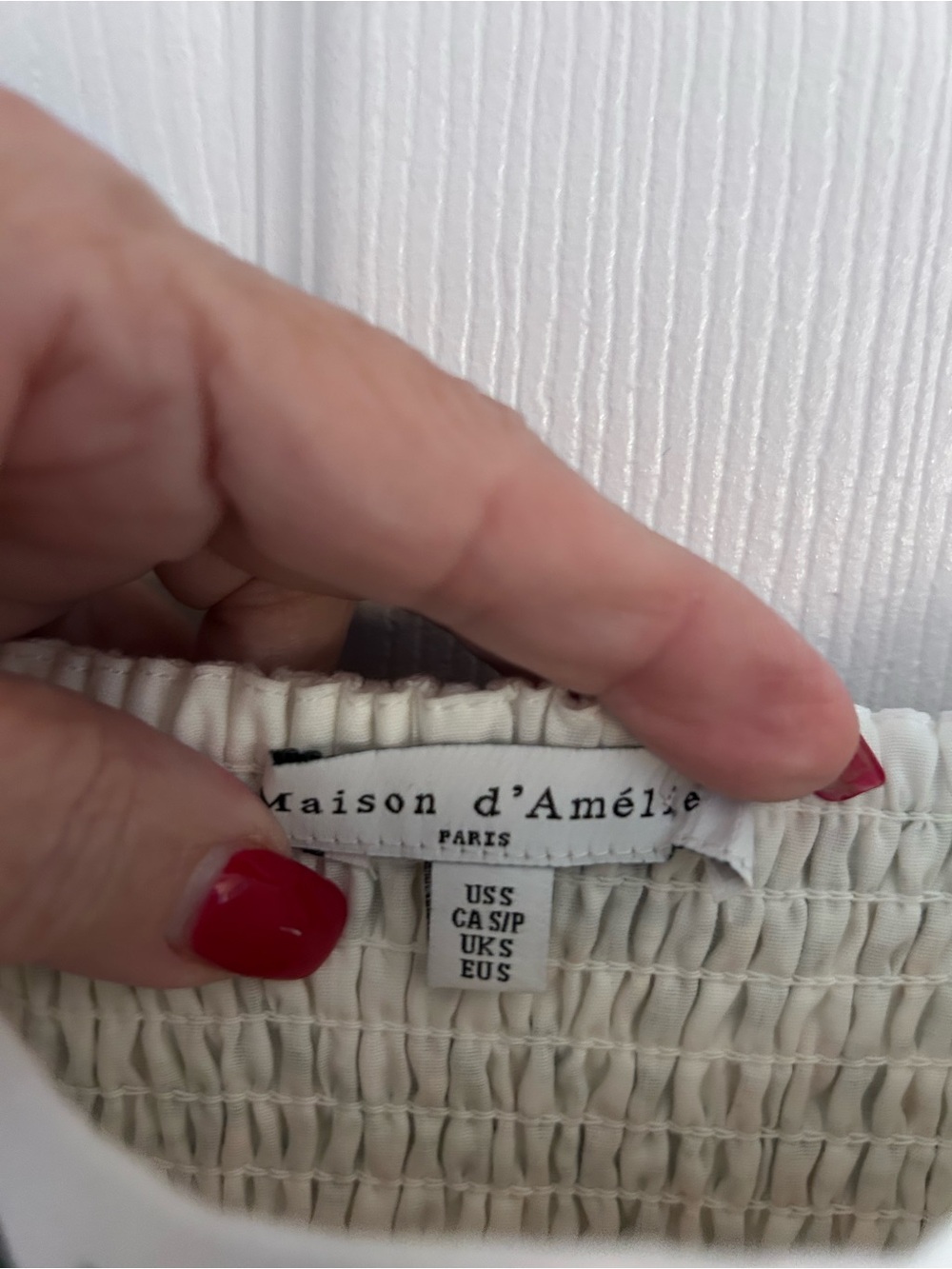 Maison d'Amélie Paris White Smocked Top Floral Dress. Size S - Picture 8 of 10